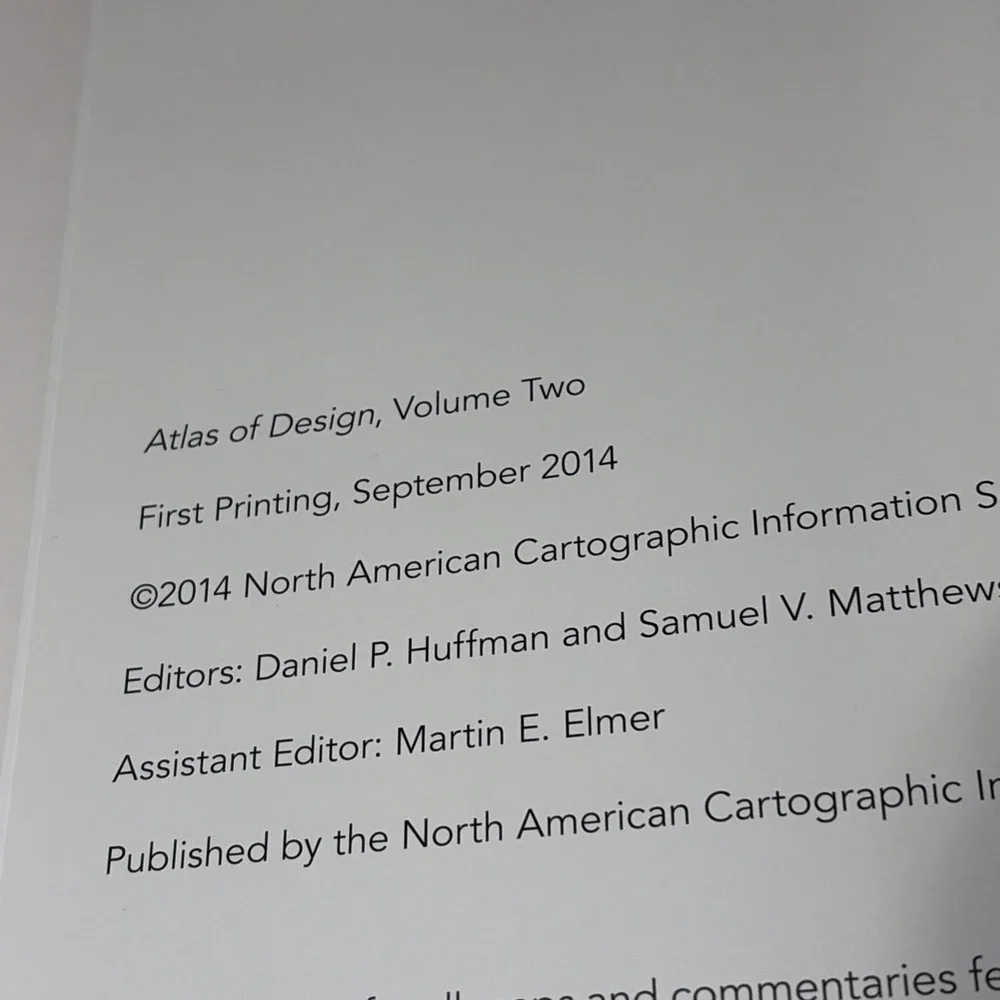 Atlas of Design Volume 2, Cartography, Huffman, Matthews, signed